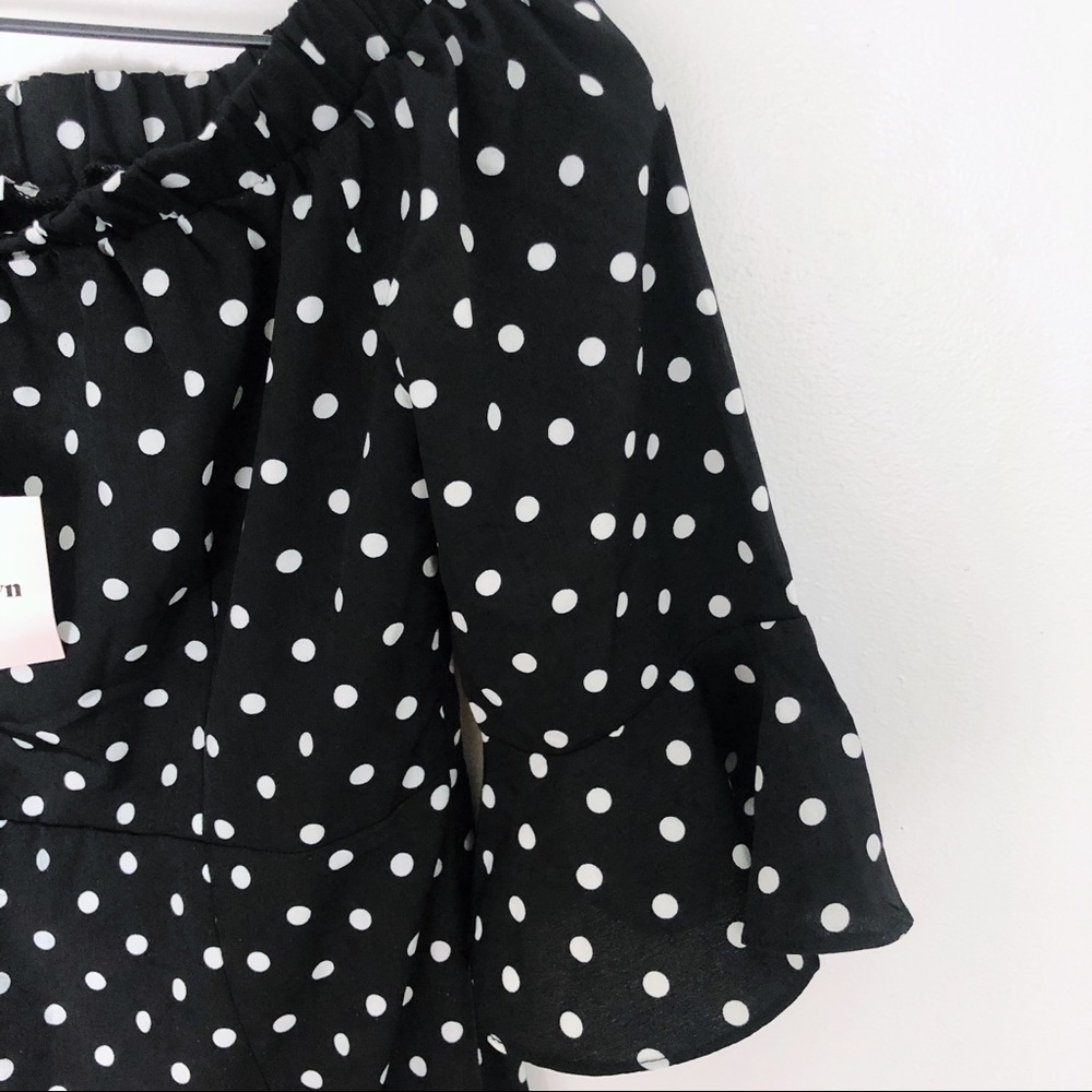NWT Superdown Revolve Faye Polka Dot Mini Dress - Picture 5 of 7